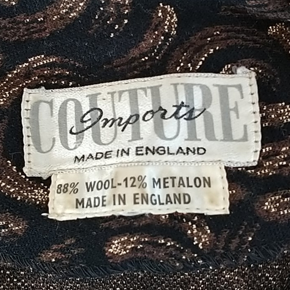 Couture Imports Vintage Black/Gold Jacket M - Picture 3 of 15